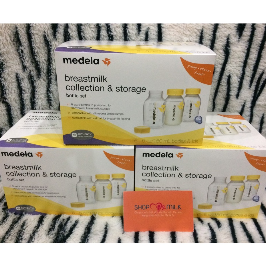 Set 6 Bình trữ sữa MEDELA 150ml - 250ml