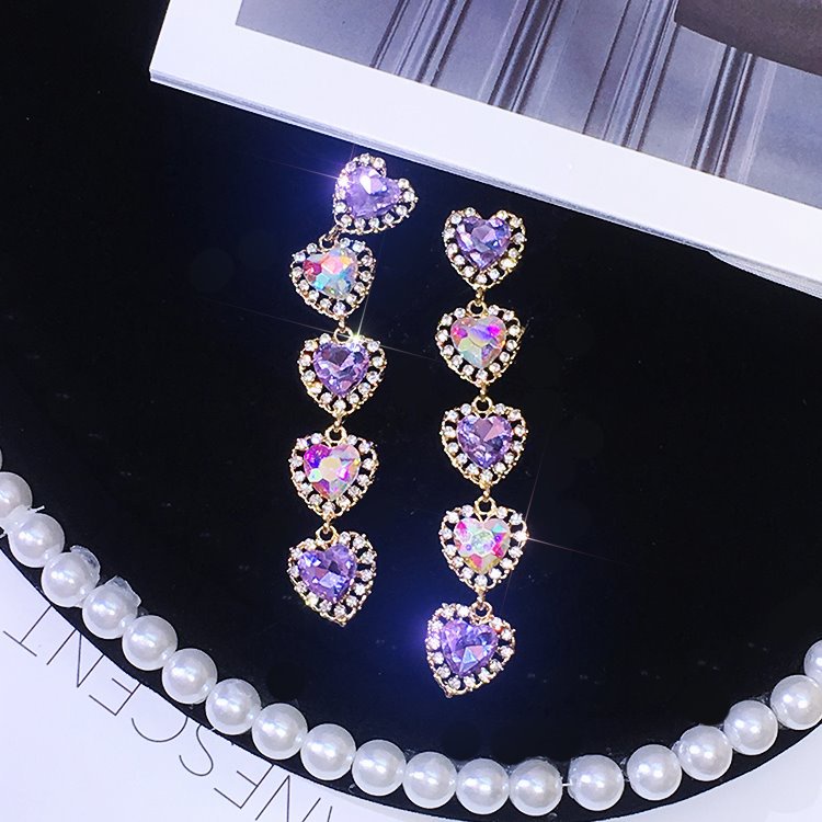 Bông Tai Hình Hoa Đính Đá Zircon Lớn Lấp Lánh Dễ Thương Cho Nữ