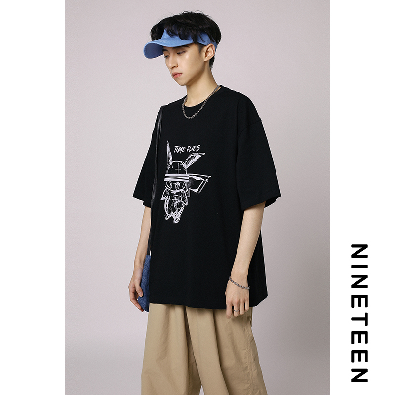 Áo thun tay ngắn dáng rộng phong cách thể thao 4 màu tùy chọn size s - 8xl