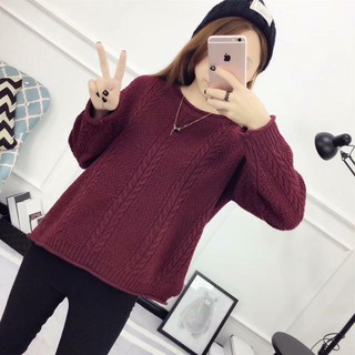Áo len vặn thừng form rộng