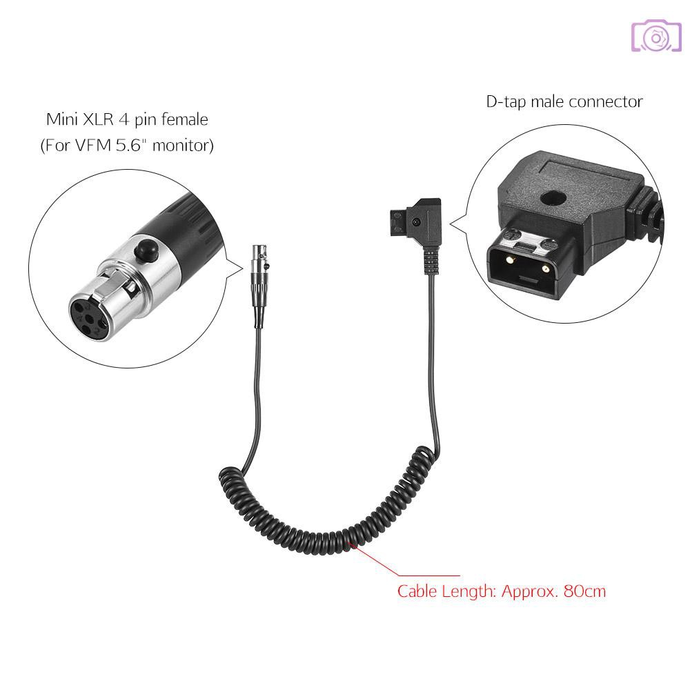 ANDOER Dây Cáp Chuyển Đổi D-Tap Male Sang (Tinny) Mini Xlr 4pin Dài 80cm Cho Vfm 5.6 "