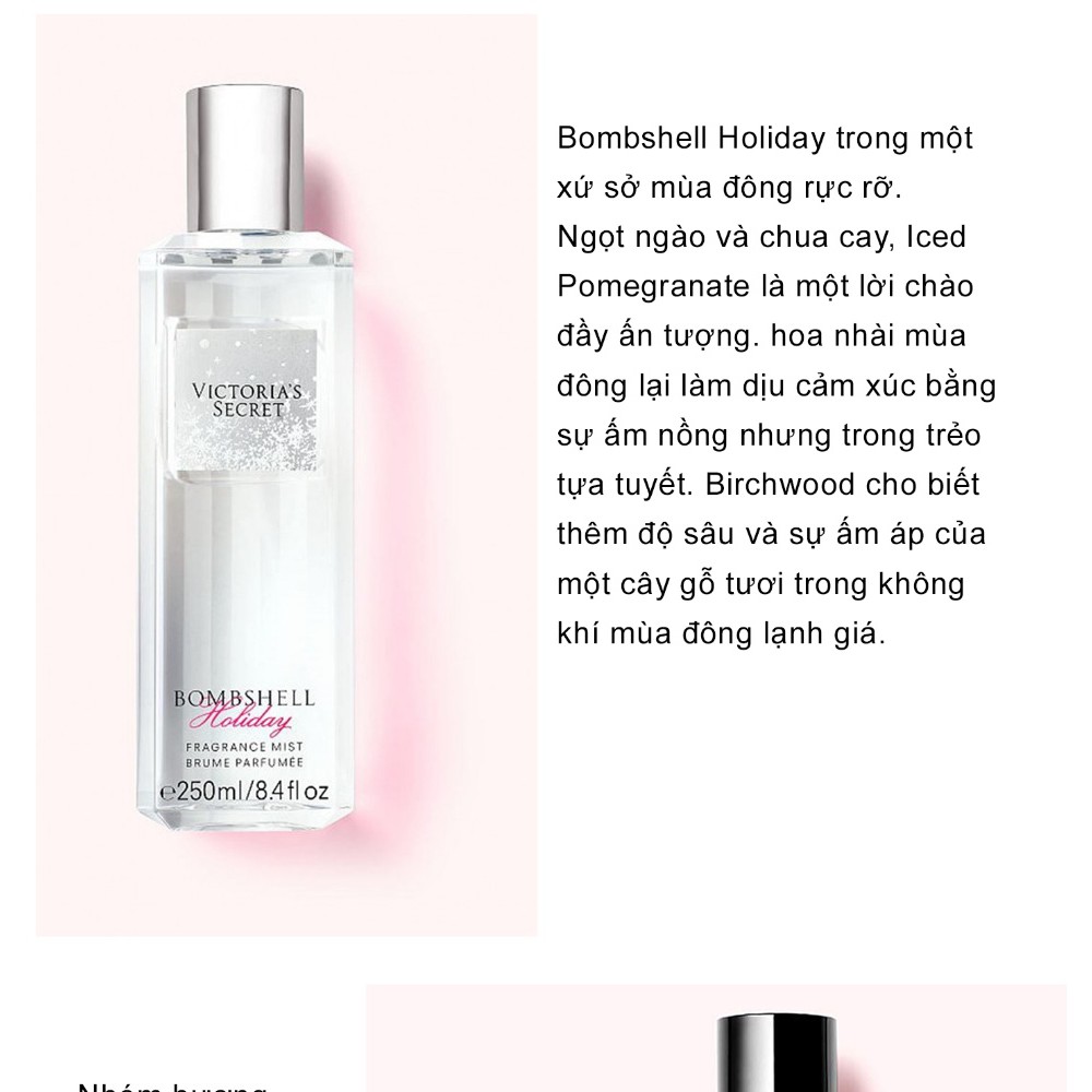 Set nước hoa + lotion Victoria’s Secret Bombshell HOliday | Thế Giới Skin Care