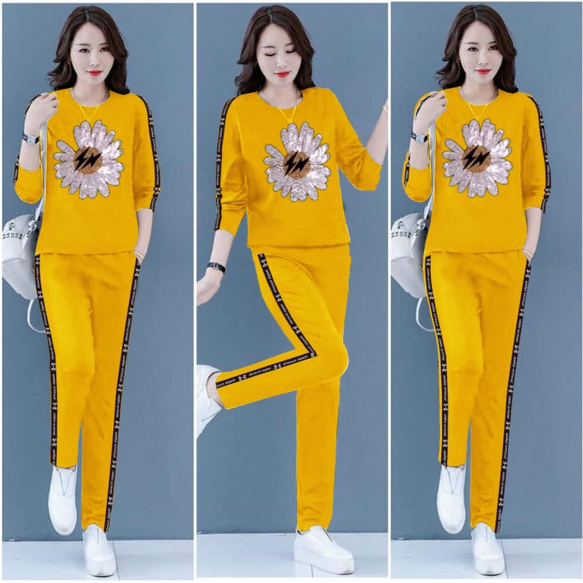 Set Bộ Tay Dài Hoa In Nhũ(40~70kg)- Hàng Y Hình