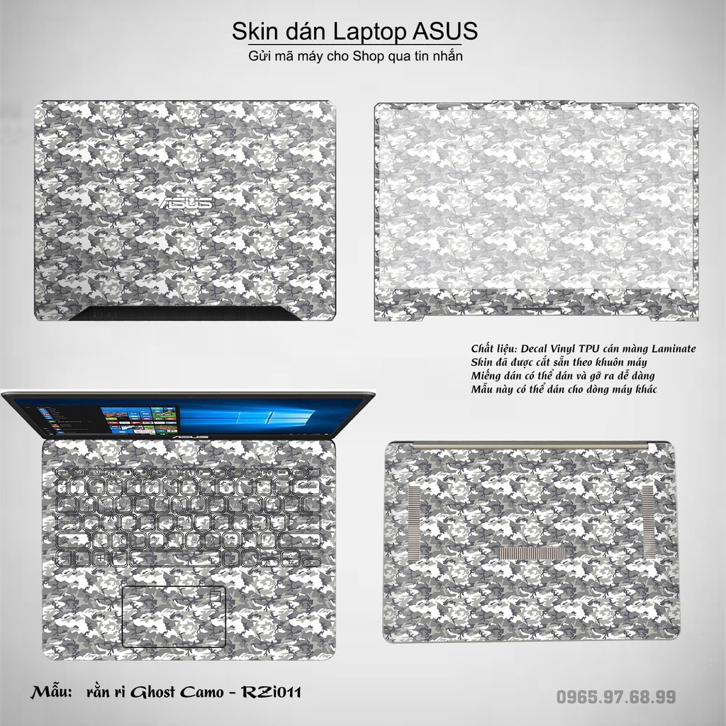 Skin dán Laptop Asus in hình rằn ri nhiều mẫu 2 (inbox mã máy cho Shop)