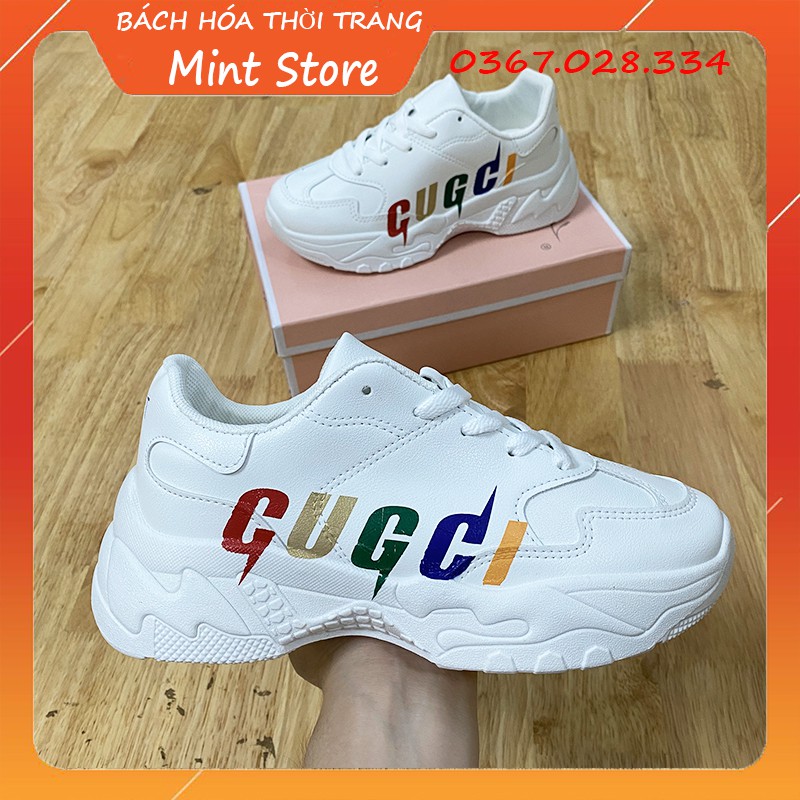 GIÀY THỂ THAO NỮ TRẮNG GUGCI ĐẾ CAO 5 PHÂN XINH XẮN TRẺ TRUNG G 112 | BigBuy360 - bigbuy360.vn