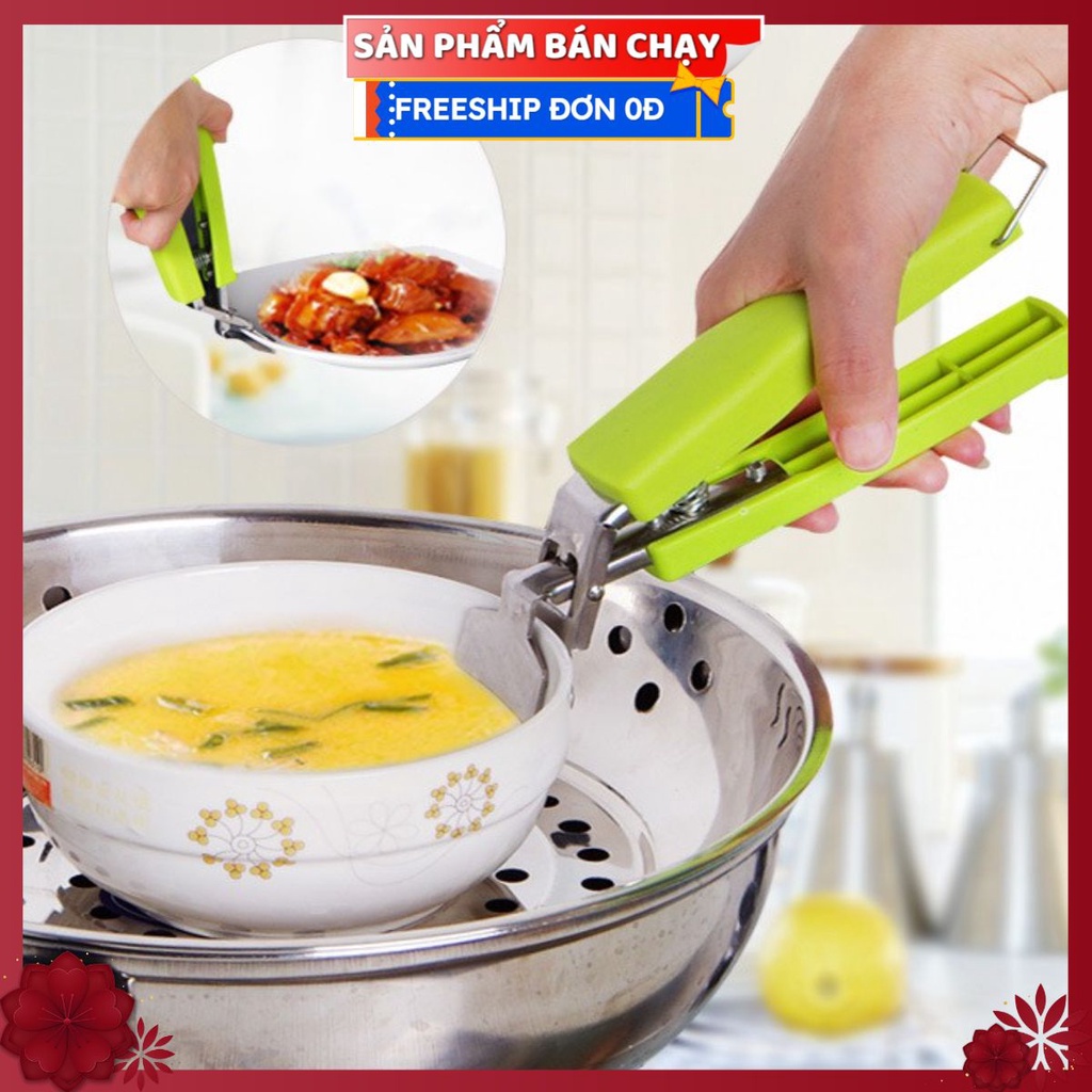 #Kẹp Gắp Đồ Nóng, Đồ Hấp KIM LOẠI T1 Thông Minh - Dụng Cụ Gắp Inox Có Lò Xo