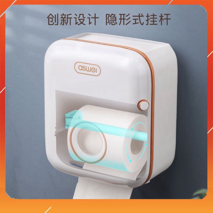 Hộp đựng giấy vệ sinh ASWEI mẫu mới 2022 không thấm nước AM