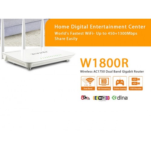 Tenda W 1800R ( 3 anten ), bộ phát wifi có chức năng thu phát sóng có 2 băng tần 2.4G vs 5.4G cực mạnh