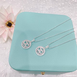 [Hàng cao cấp] Dây chuyền nữ, bạc Ý - Dây chuyền bạc nữ mặt đính đá DCW00003- Trang sức bạc DNJ