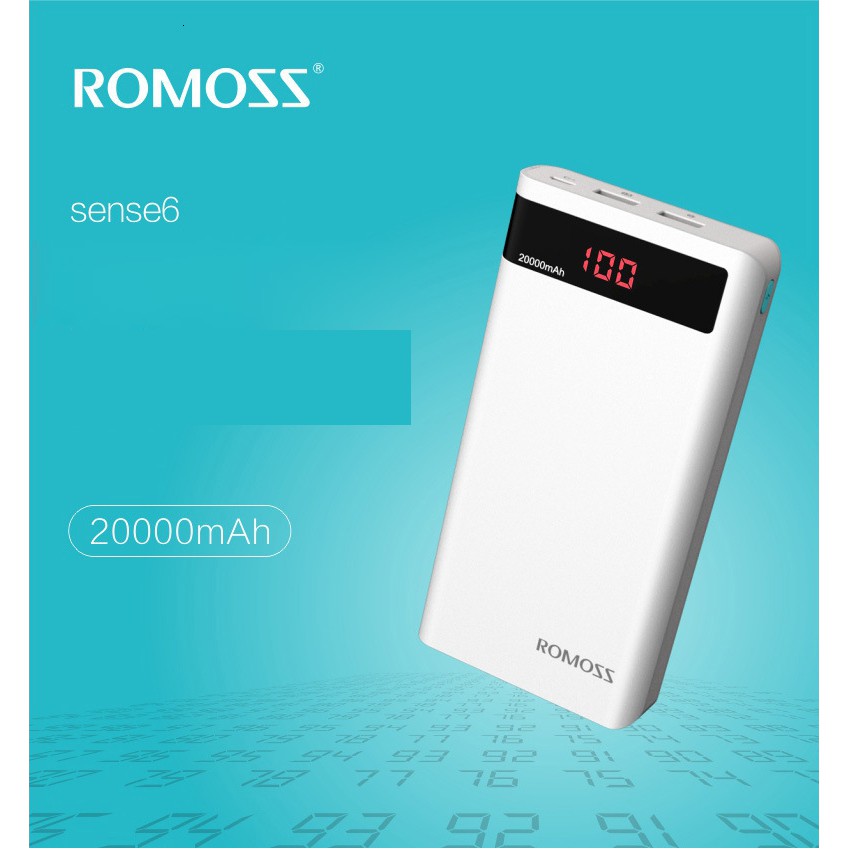 Pin sạc dự phòng Romoss sense 6 plus 20000mAh model New 2019