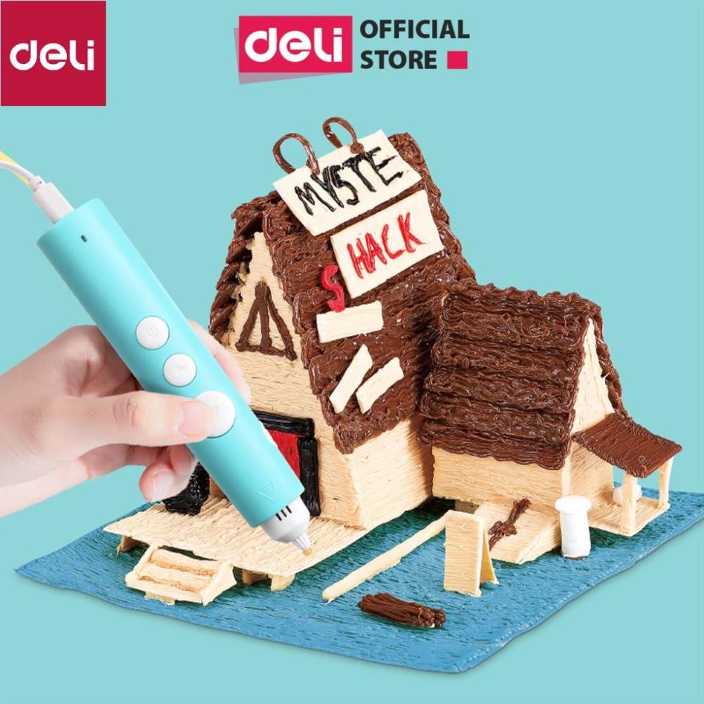 Bút vẽ 3D Deli - cho bé sáng tạo - màu hồng/ xanh - 74850/ 74862 [Deli]