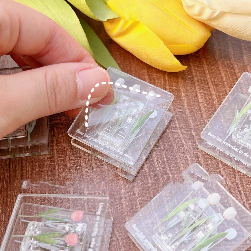 Kẹp Giấy Tài Liệu Hình Hoa Tulip Đuôi Dài Tiện Dụng Cho Học Sinh / Văn Phòng