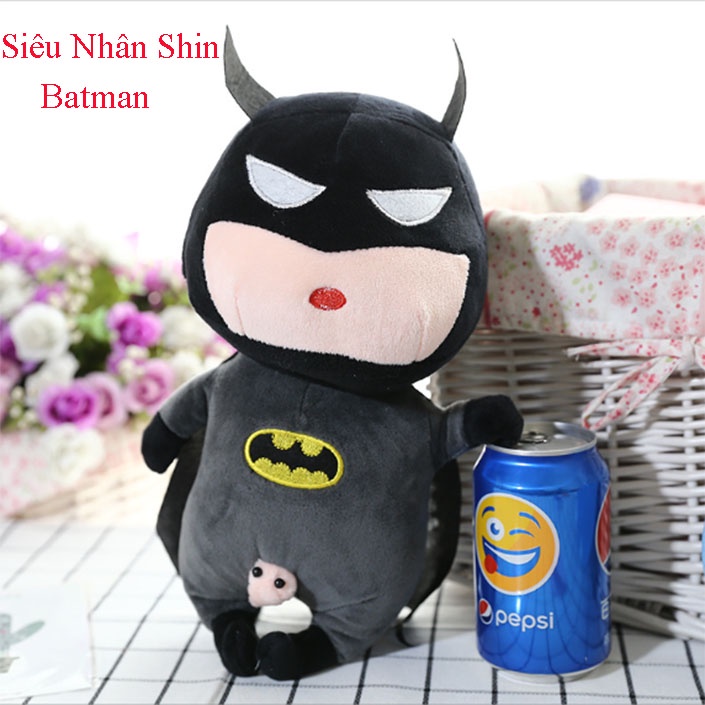 Thú bông bằng bông cao cấp lông mềm mịn Bộ tứ siêu nhân Shin ngộ nghĩnh 35cm thú nhồi bông