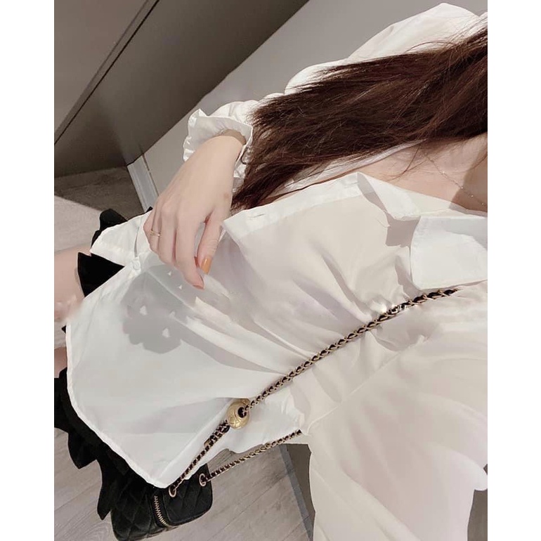 Áo sơ mi công sở, tay dài nhún xinh yêu -Thời Trang VADA (A10) | BigBuy360 - bigbuy360.vn