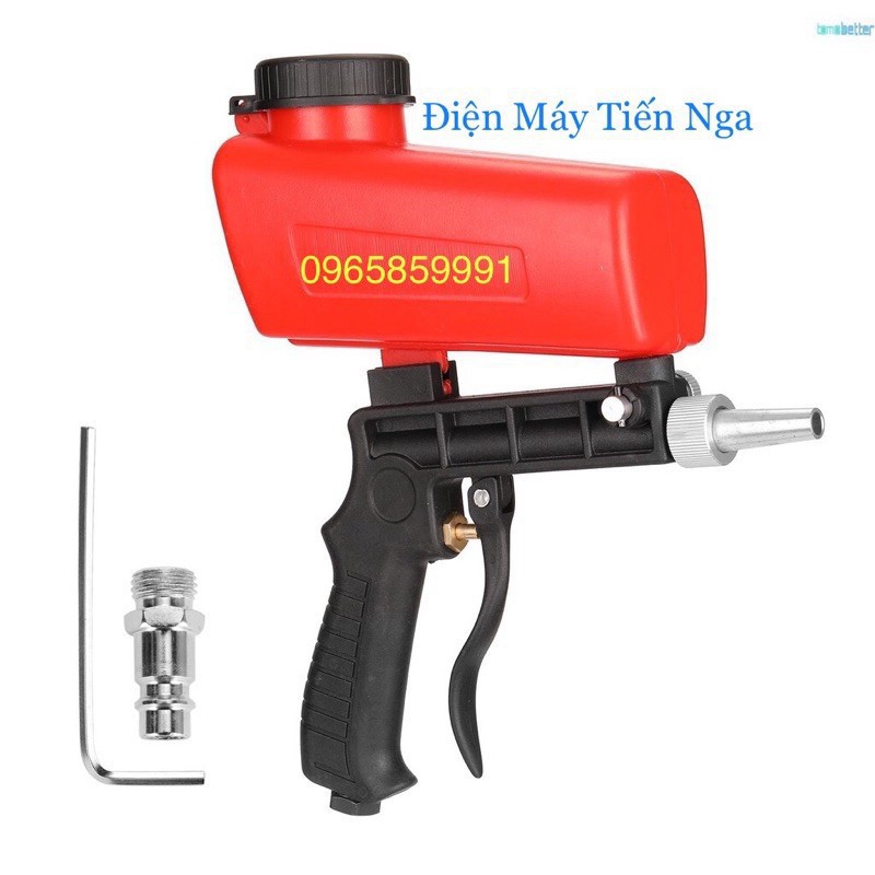 [SALE] Súng Phun Cát Khí Nén Dạng Bình Đỏ 90 psi