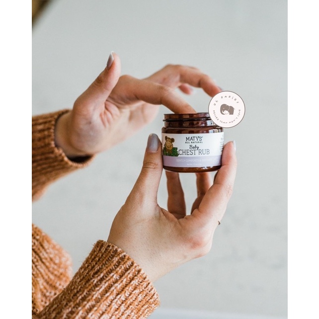 Dầu ấm ngực chống cảm Maty’s Natural cho bé 3m+ - Hàng Mĩ
