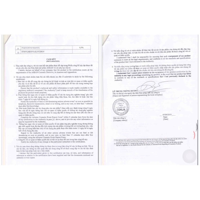 SỮA RỬA MẶT CENLIA