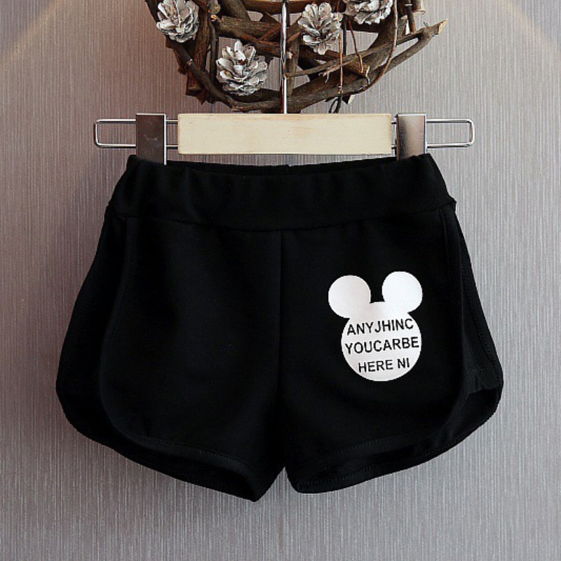 Set áo thun và quần họa tiết chuột mickey phong cách Hàn Quốc thời trang cho bé gái