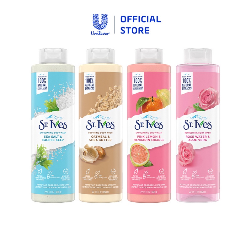 [Mã COSUI5 giảm 8% đơn 150K] Sữa tắm dưỡng da St.Ives 650ml