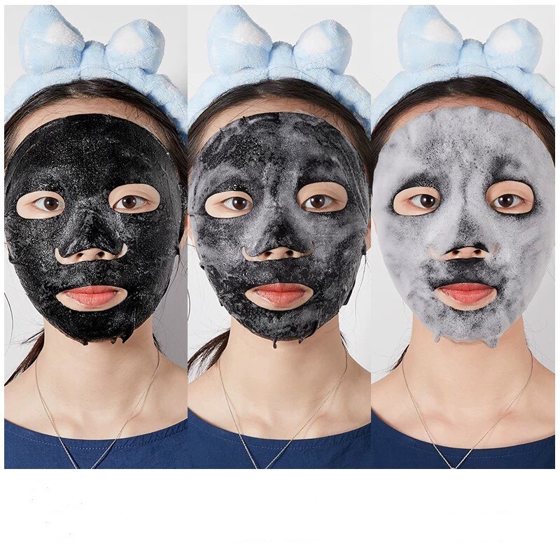 Mặt nạ sủi bọt SOWBAF thải độc Black Sea Salt Moist Foam Mask làm sạch lỗ chân lông mụn đầu đen SOBA01