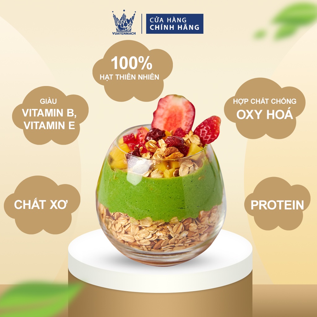 [Mã BMLT35] [Combo Chuẩn Dáng] Granola Ăn Kiêng Siêu Hạt 500gr + Yến Mạch Ăn Kiêng 500gr Nhập Khẩu Úc Vua Yến Mạch