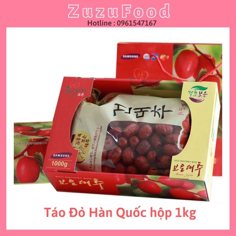 Hộp Táo Đỏ Sấy Hàn Quốc Chính Hiệu 1kg