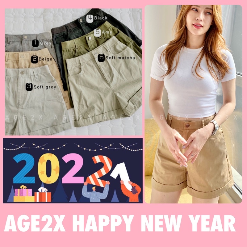 ✅ CHÍNH HÃNG ✅ Quần short ống rộng, lưng cao đen phối cùng áo croptop body