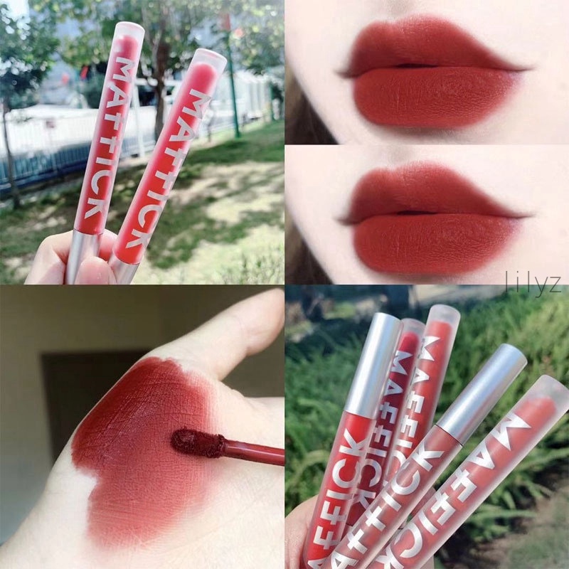 [Ready stock]MAFFICK Matte Velvet Air Lip Glaze Moisturizing Nourish Dating Lasting Makeup Lip Gloss Non-stick Cup Lip Tint