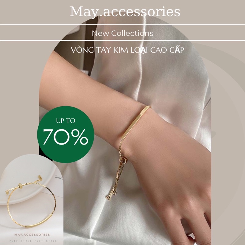 Vòng Tay Nữ, Lắc Tay Hợp Kim Cao Cấp Có Điều Chỉnh Kích Thước ❤️Freeship