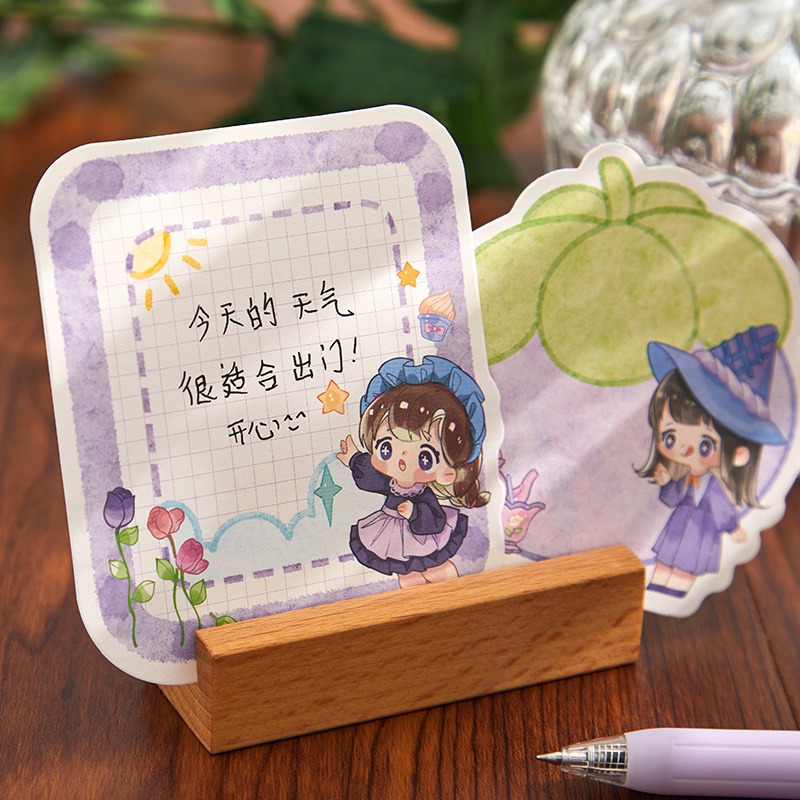 Bộ 30 Tờ Giấy Ghi Chú Họa Tiết Hoạt Hình Dễ Thương