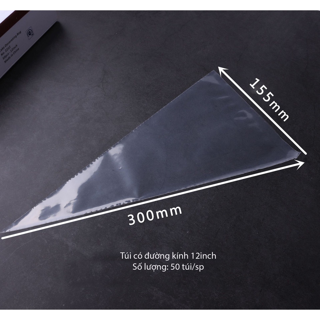 Túi bắt kem viết chữ, tạo hình, nhiều kích cỡ, 50 túi/sp - VUA BAO BÌ