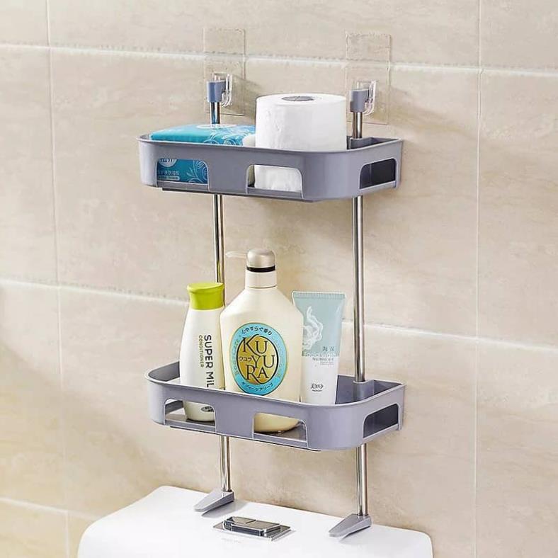 Kệ để đồ toilet nhà tắm 2 tầng gắn tường gác bồn cầu siêu chắc ( tuyển khách sỉ)