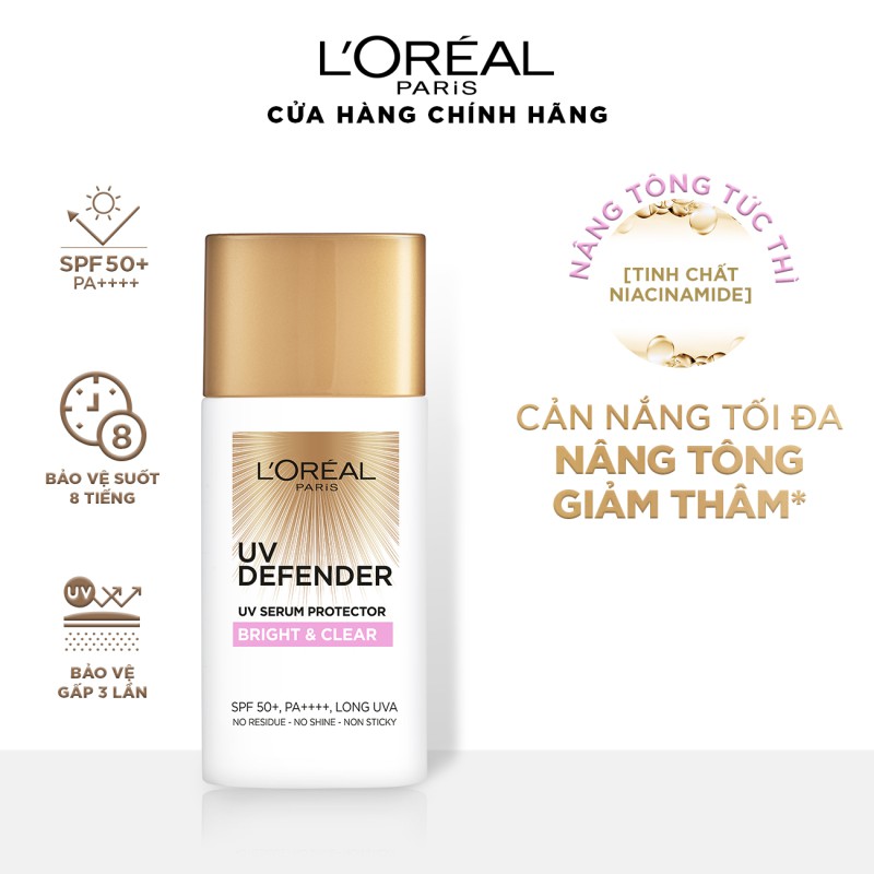 Bộ kem chống nắng dưỡng trắng và tẩy trang tươi mát L'Oreal Paris | BigBuy360 - bigbuy360.vn