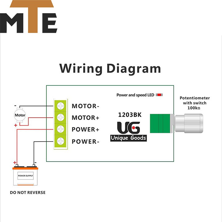 Mạch điều khiển tốc độ động cơ DC 6-28V - PWM 3A 1203BK