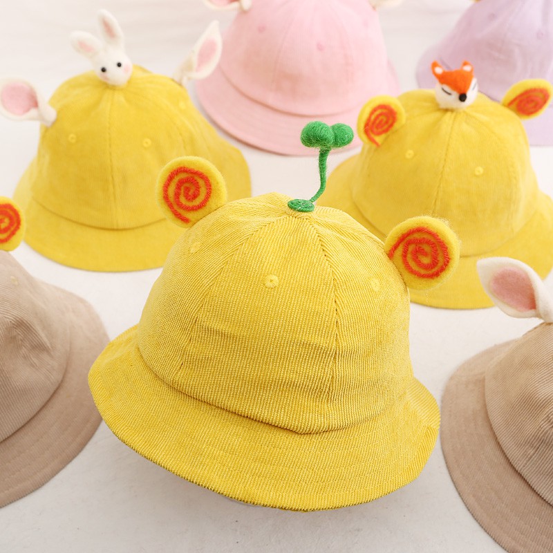 Mũ bucket trẻ em thỏ, mầm cây 2R06