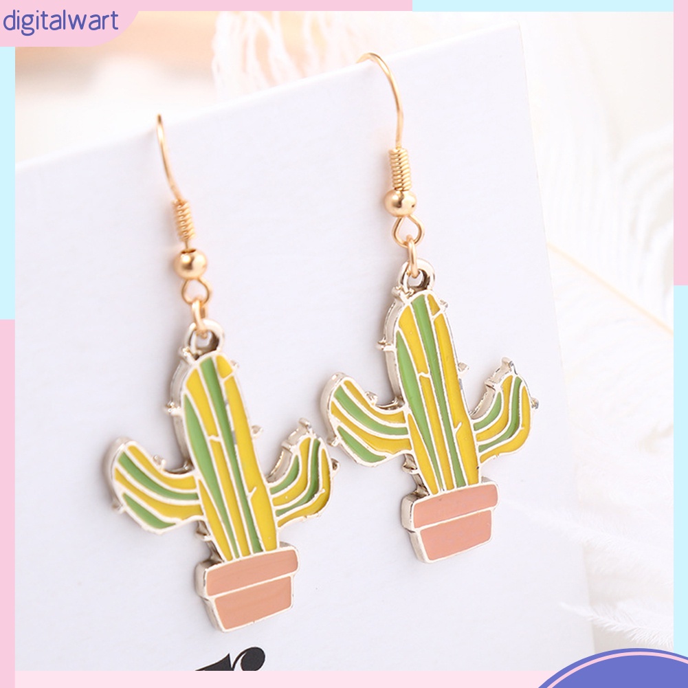 Khuyên Tai Hình Cây Xương Rồng / Cây Dừa Xinh Xắn Dành Cho Nữ