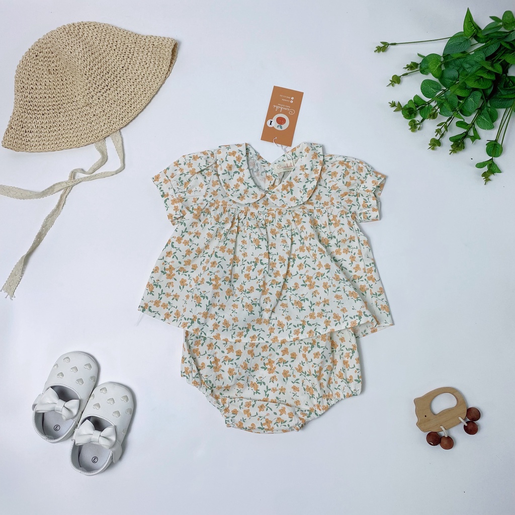 Set quần áo hoa nhí Cambebe cho bé hàng đẹp mã E03