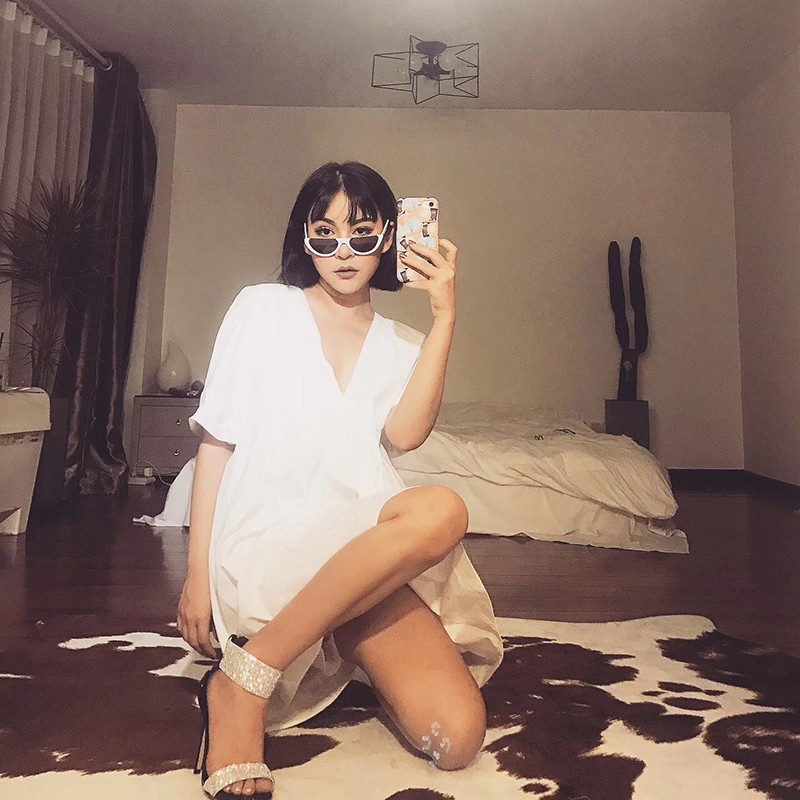 Kính mát mắt mèo nửa tròng phong cách cổ điển độc đáo cá tính