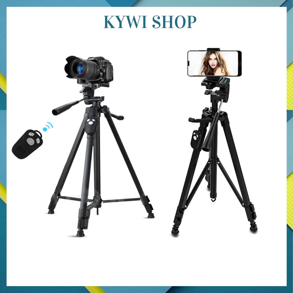 Gậy chụp ảnh 3 chân Tripod 3388 tích hợp Bluetooth, cây Livestream chụp ảnh tự sướng xoay 360 độ  – KYWI SHOP