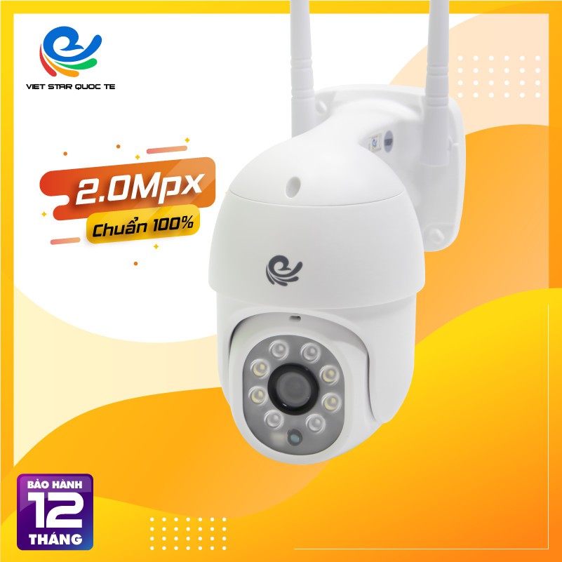 [Mã 267ELSALE hoàn 7% đơn 300K] (Chính hãng) Camera - Việt Star Quốc Tế CC8021 Pro xoay ngoài trời 2.0Mp FullHD 1080p