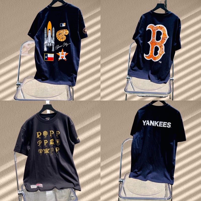 ÁO THUN NEW ERA XANH NAVY HOUSTON - ÁO TSHIRT FULL TAG - UNISEX NAM NỮ - HÀNG NHẬP KHẨU