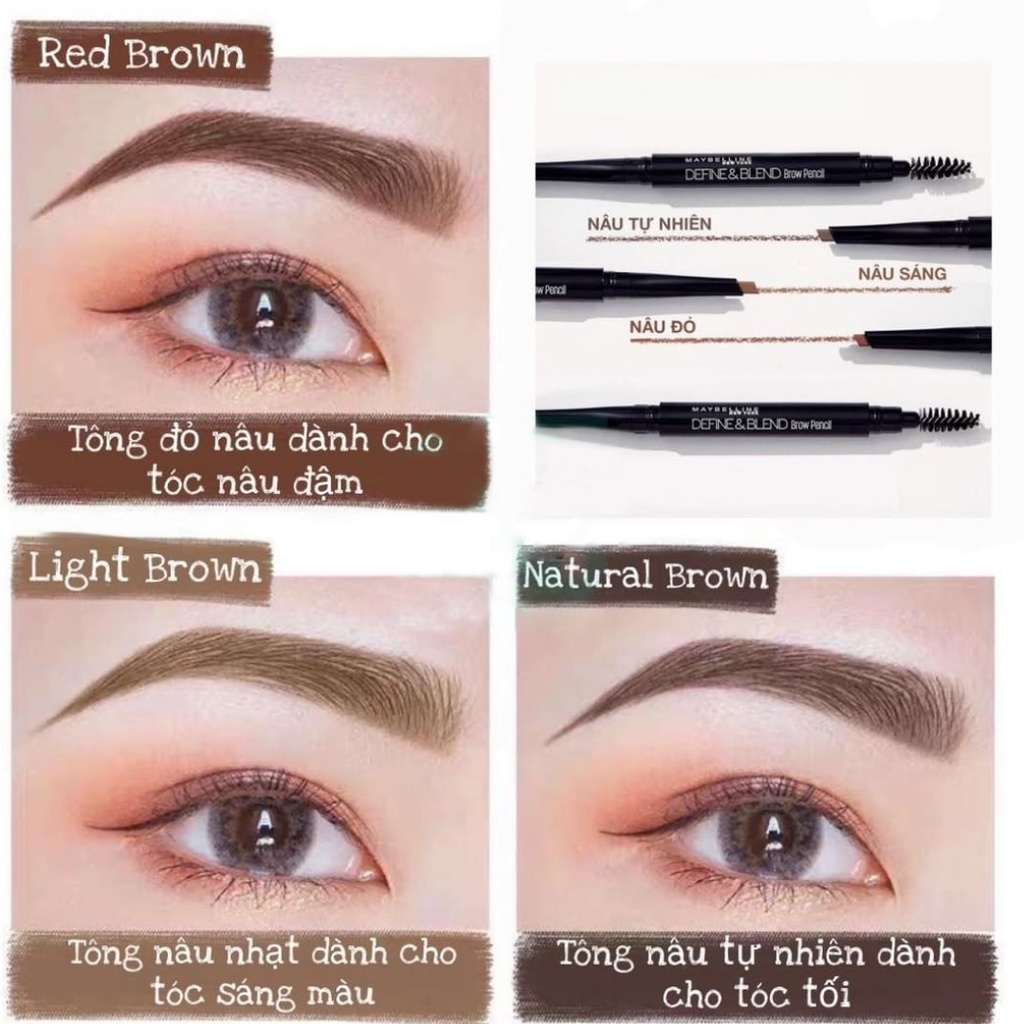 Chì Kẻ Mày Maybelline Define &amp; Blend Brow Pencil 0.16g