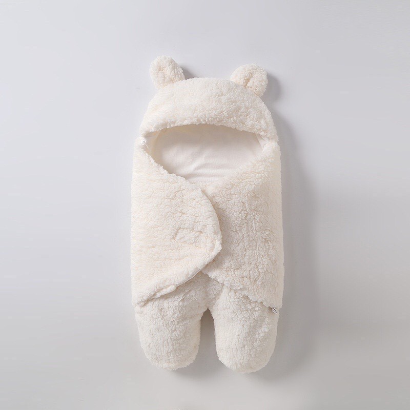 Chăn ủ kén lông cừu cho bé sơ sinh, ủ kén trần bông có chân, túi ngủ mùa đông cho bé ( hàng loại 1)