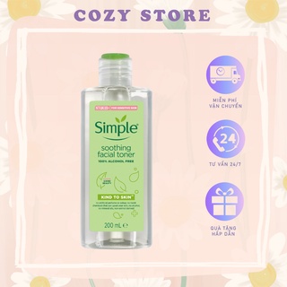 Nước Hoa Hồng Simple Kind To Skin Soothing Facial Toner 200ml Cozy Store SP001021