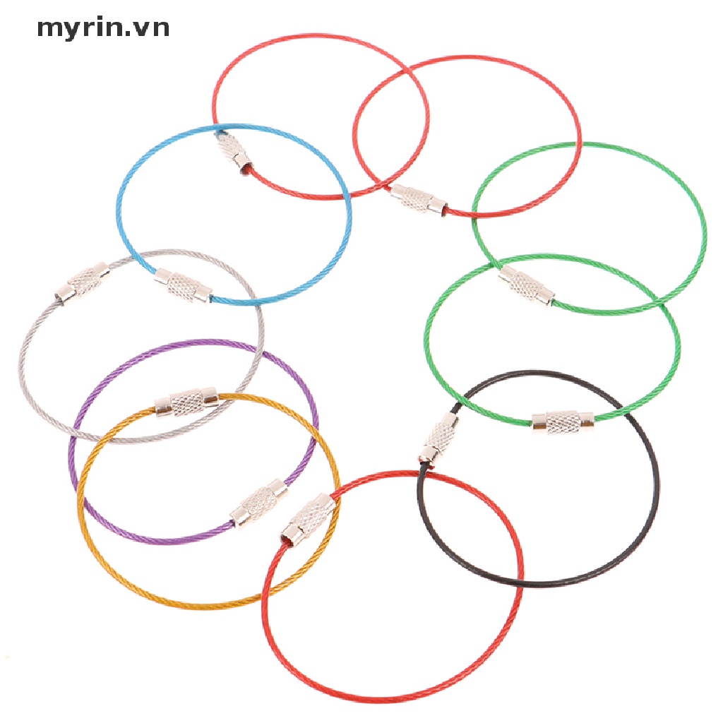 Set 10 Vòng Khóa Dây Cáp Bằng Thép Không Gỉ Tiện Dụng