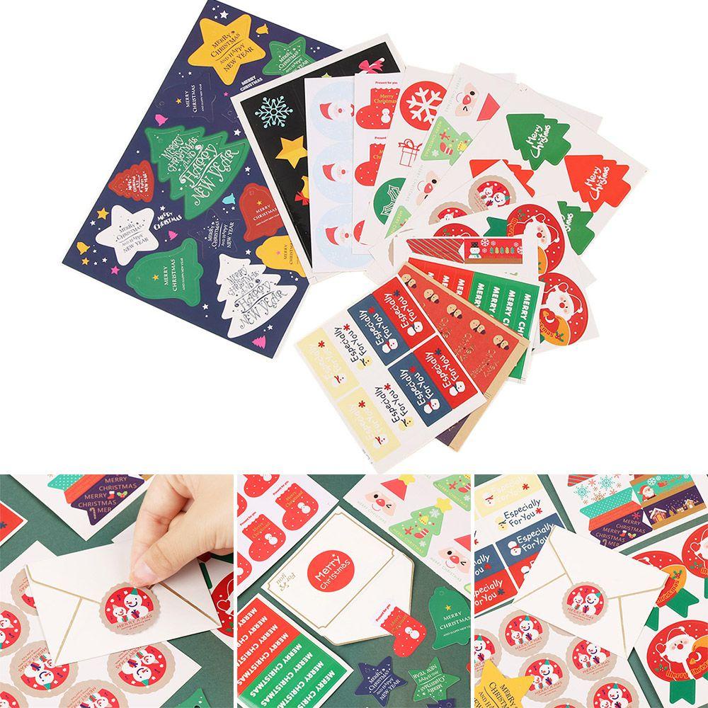 LAKAMIER Set 5 Sticker Dán Trang Trí Giáng Sinh