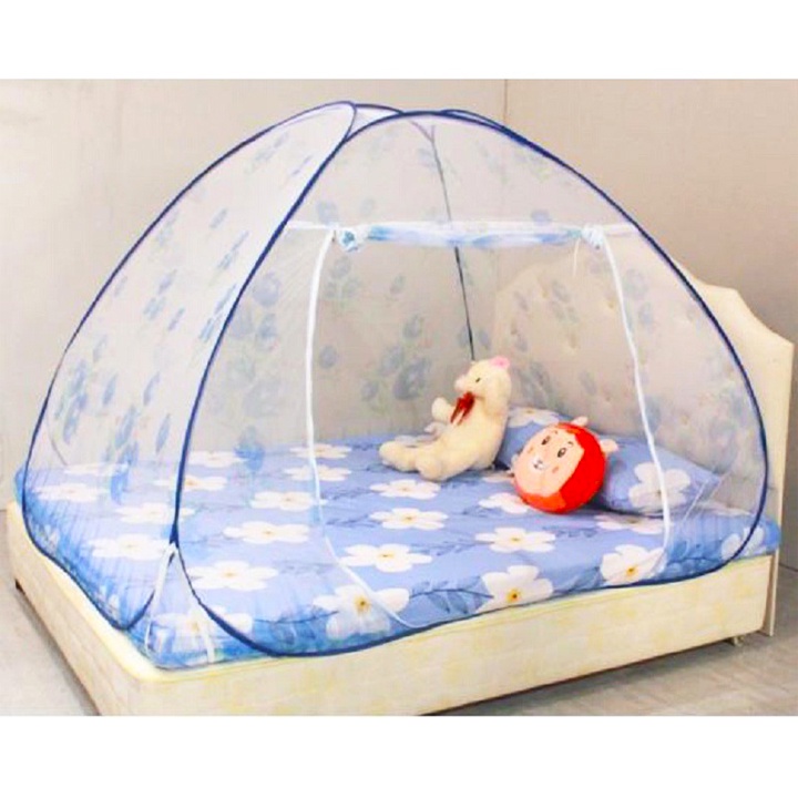 Mùng Chụp Không Đáy Tự Bung Loại Từ 1m6, 1m8, 2m2 Có Cửa Màn Tiện Lợi