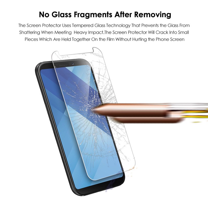 [Ảnh Thật] Kính CL Samsung A8 2018 A530, Cường Lực 2.5D Không FULL 9H-0.26mm