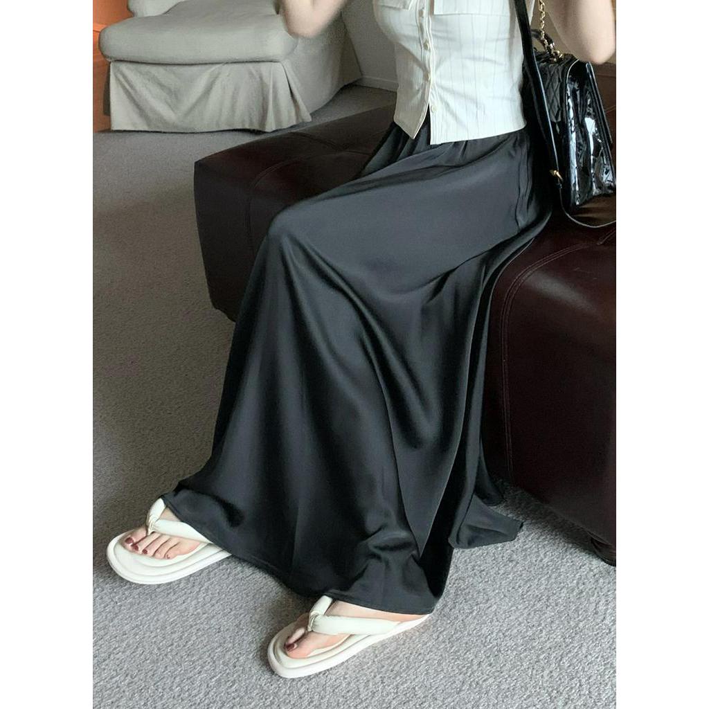 Chân Váy Satin Lưng Cao Dáng Chữ A Thời Trang Sành Điệu 63806