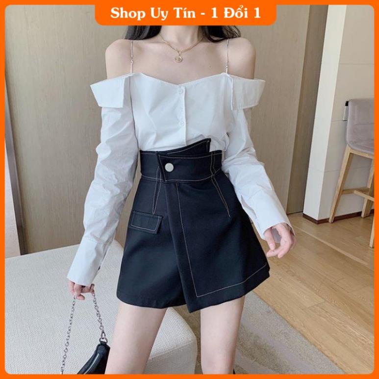 [GIÁ TỐT] CHÂN VÁY LƯNG CAO CHÉO BÓ EO VIỀN CHỈ NỔI ẢNH THẬT -IB | BigBuy360 - bigbuy360.vn